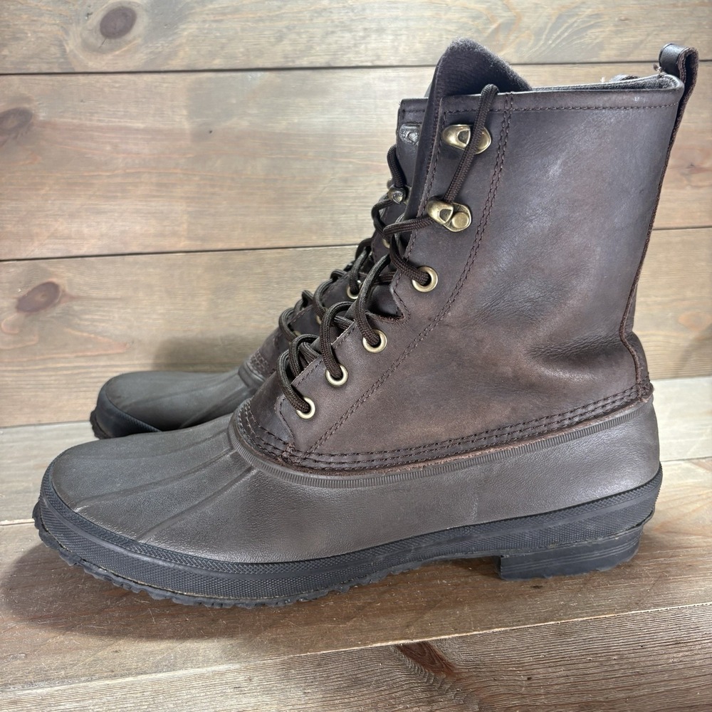 ugg yucca mens size 13 shoes brown leather waterproof rain snow duck boots